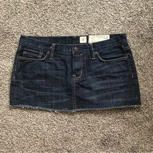 All Saints Dark Wash Mini Skirt UK Size 10, US Size 6